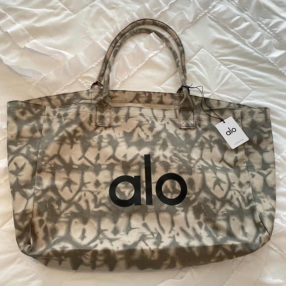 ALO Yoga Handbags - Alo grey tiedye canvas tote bag